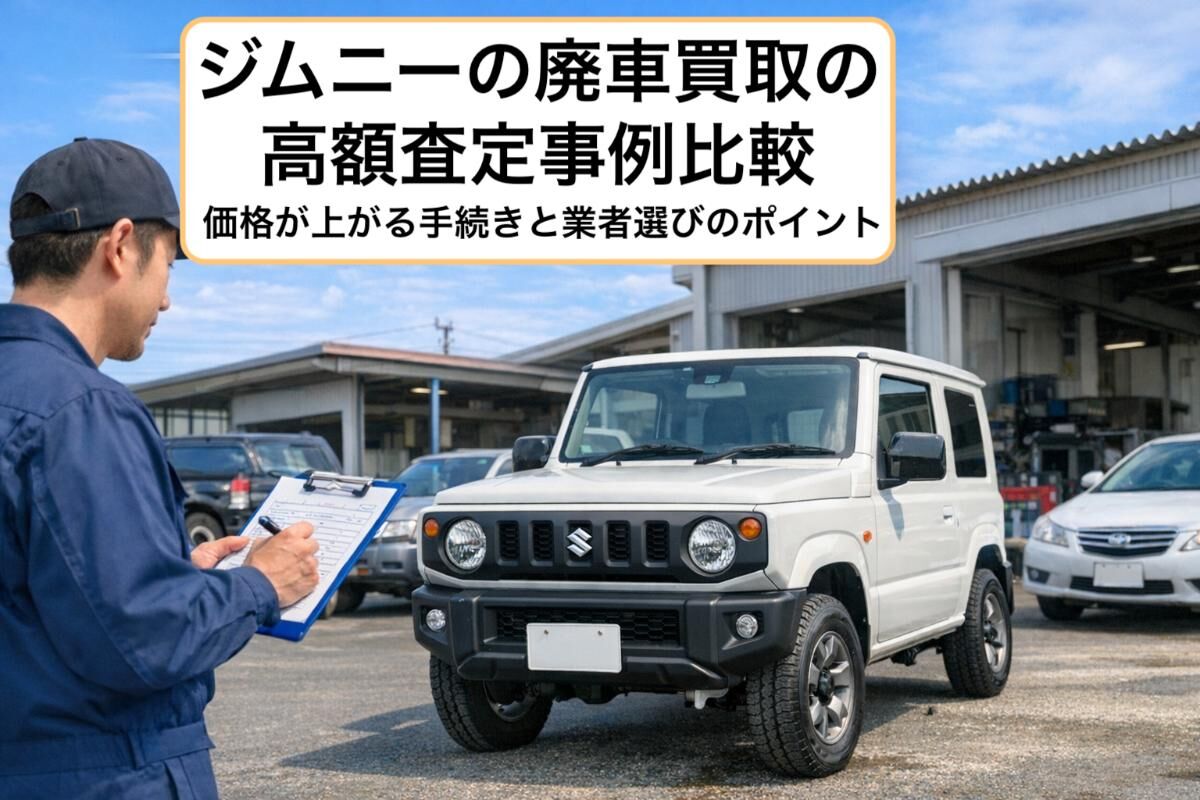 ジムニーの廃車買取の高額査定事例比較｜価格が上がる手続きと業者選び 